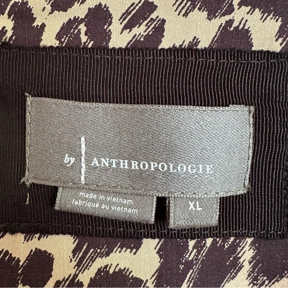 Anthropologie size XL The Cecily Leopard Print Fit & Flare Midi Dress Sweetheart - Picture 7 of 9